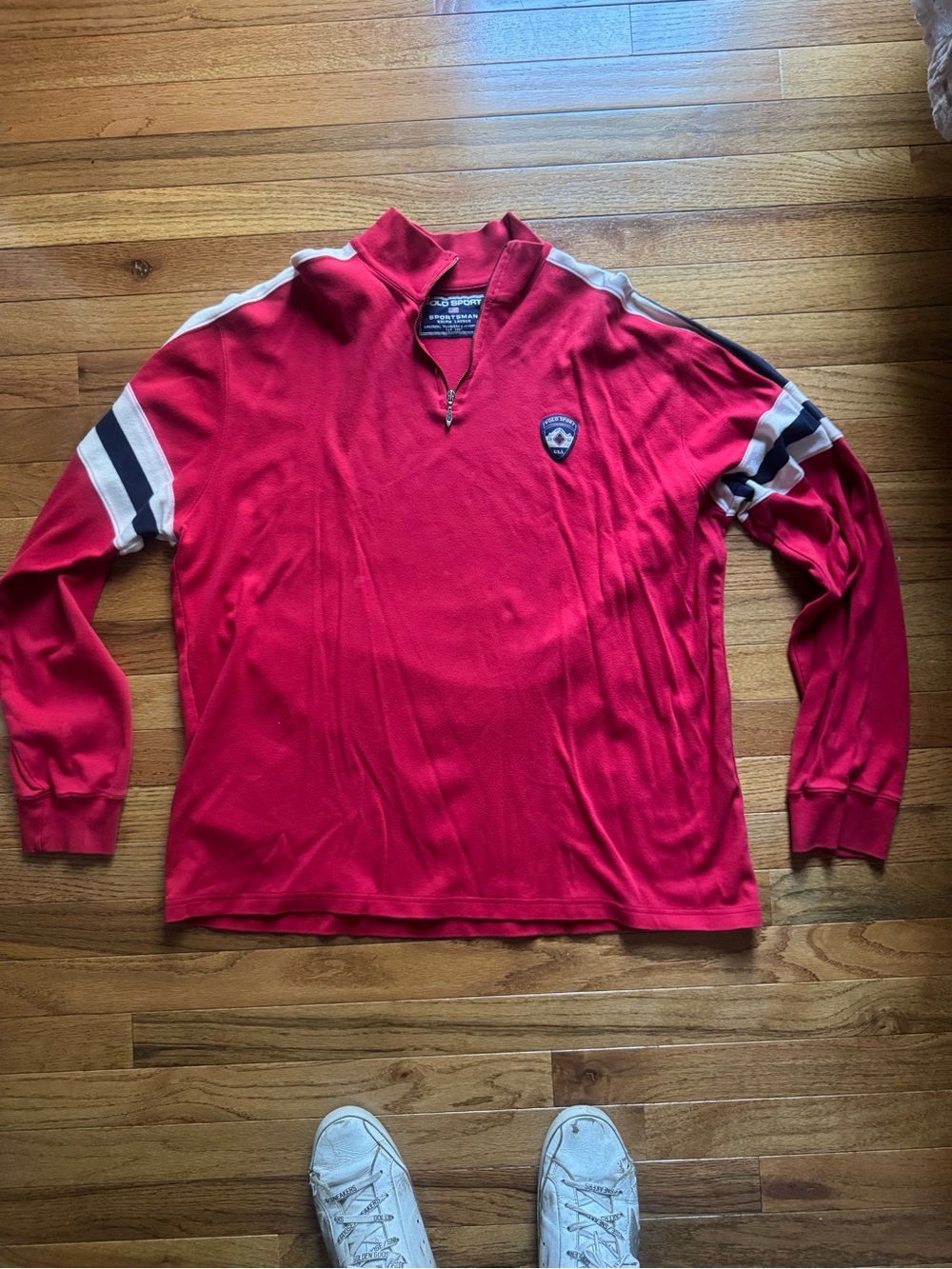 VTG Polo Sport Ralph Lauren Red Long Sleeve Quarter-Zip